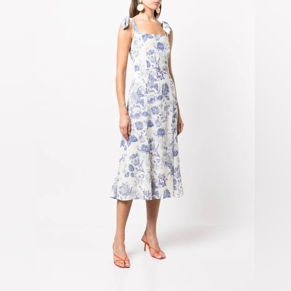 NEW Reformation Twilight Floral Midi Dress in Size 0 - Picture 5 of 16